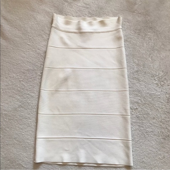 BCBG Gardenia Alexa Pencil Skirt Size XS Ivory - Picture 7 of 8